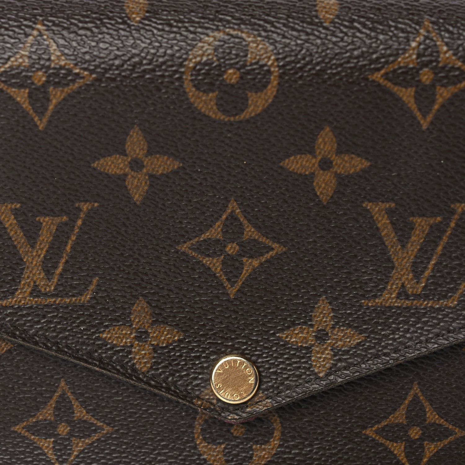 Louis Vuitton Monogram Pochette Felicie Chain Wallet Fuchsia 7 of 10