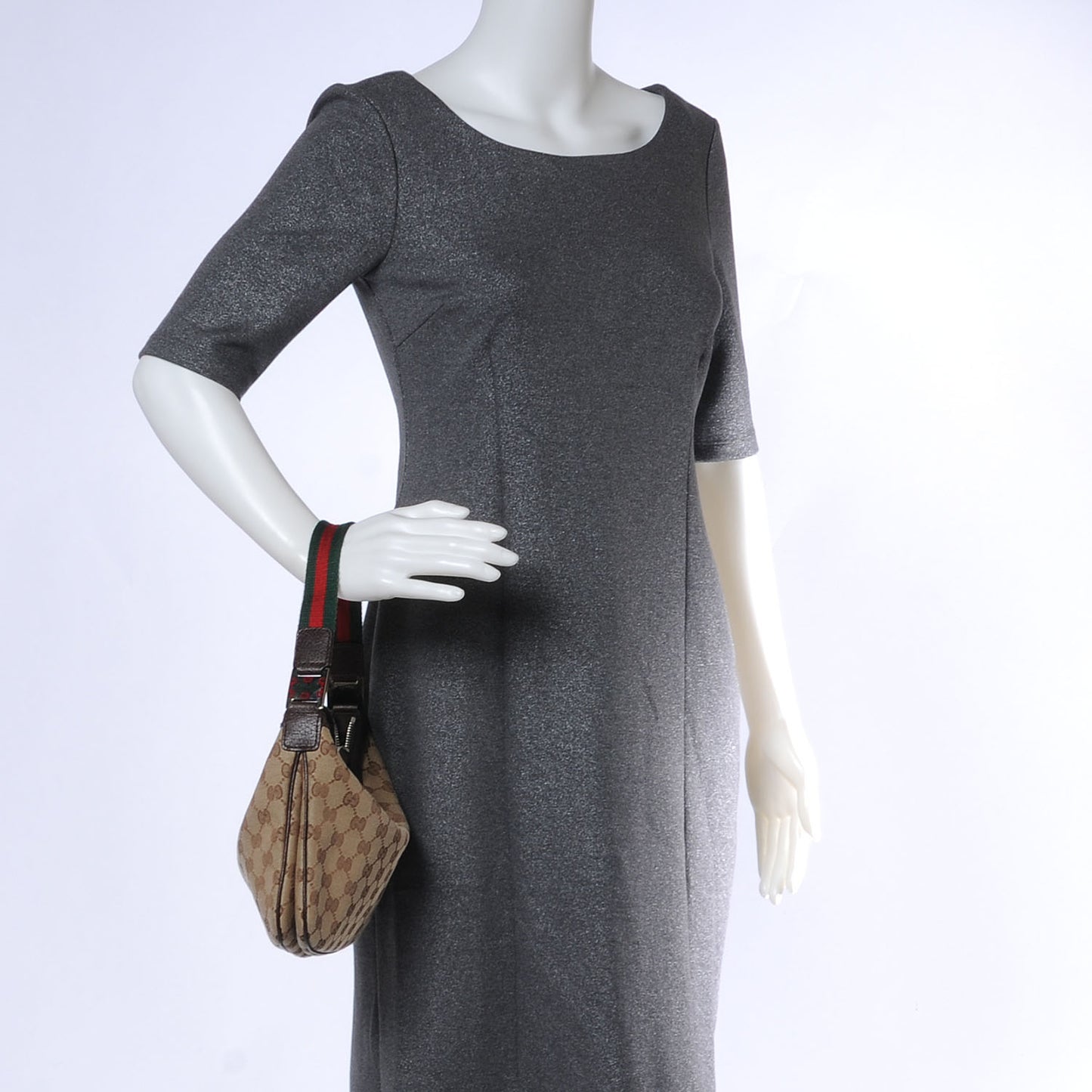 GG Monogram Small Pop Hobo Dark Brown