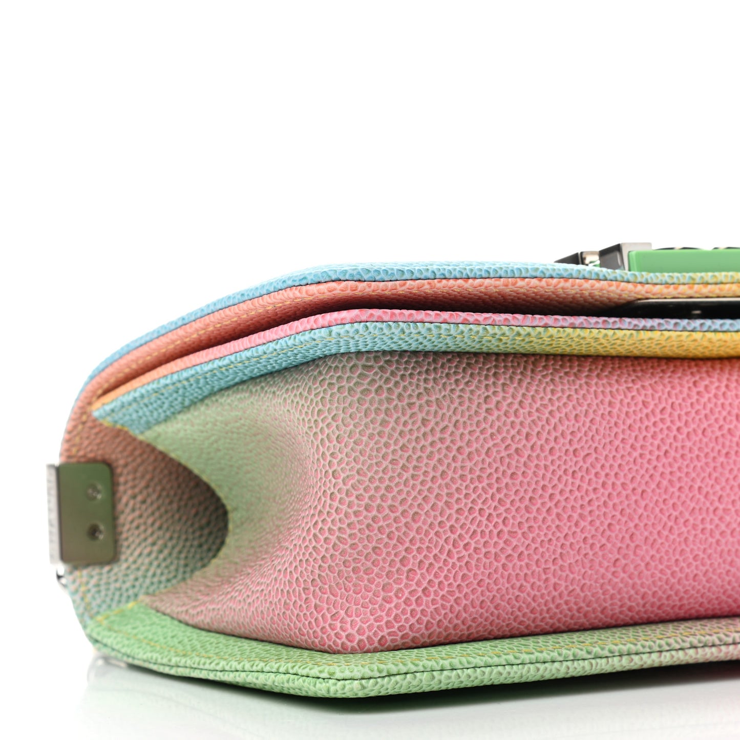 Caviar Quilted Small Cuba Rainbow Boy Flap Multicolor