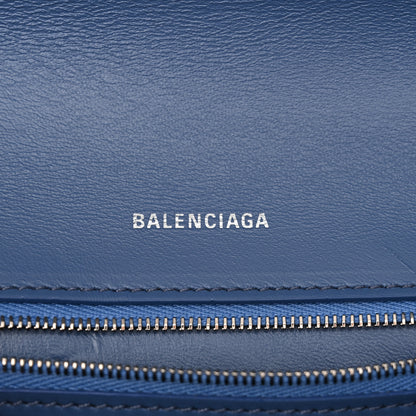 Balenciaga Denim BB Monogram Small Hourglass Top Handle Bag Blue 6 of 13