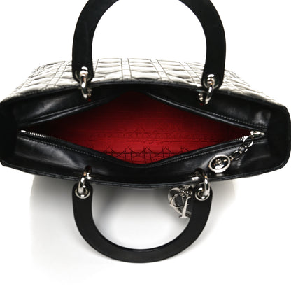 Christian Dior Lambskin Cannage Large Lady Dior Black 4 of 11