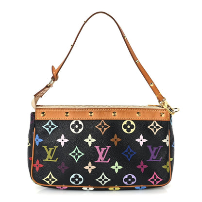 Louis Vuitton Monogram Multicolor Pochette Accessories  Black 1 of 8