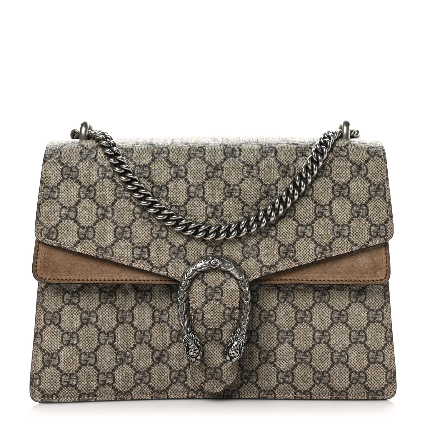 GG Supreme Monogram Medium Dionysus Shoulder Bag Taupe