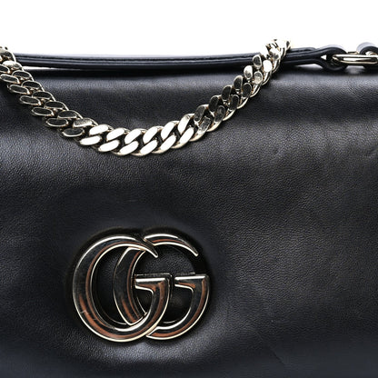 Gucci Lambskin Small GG Milano Top Handle Shoulder Bag Black 6 of 7