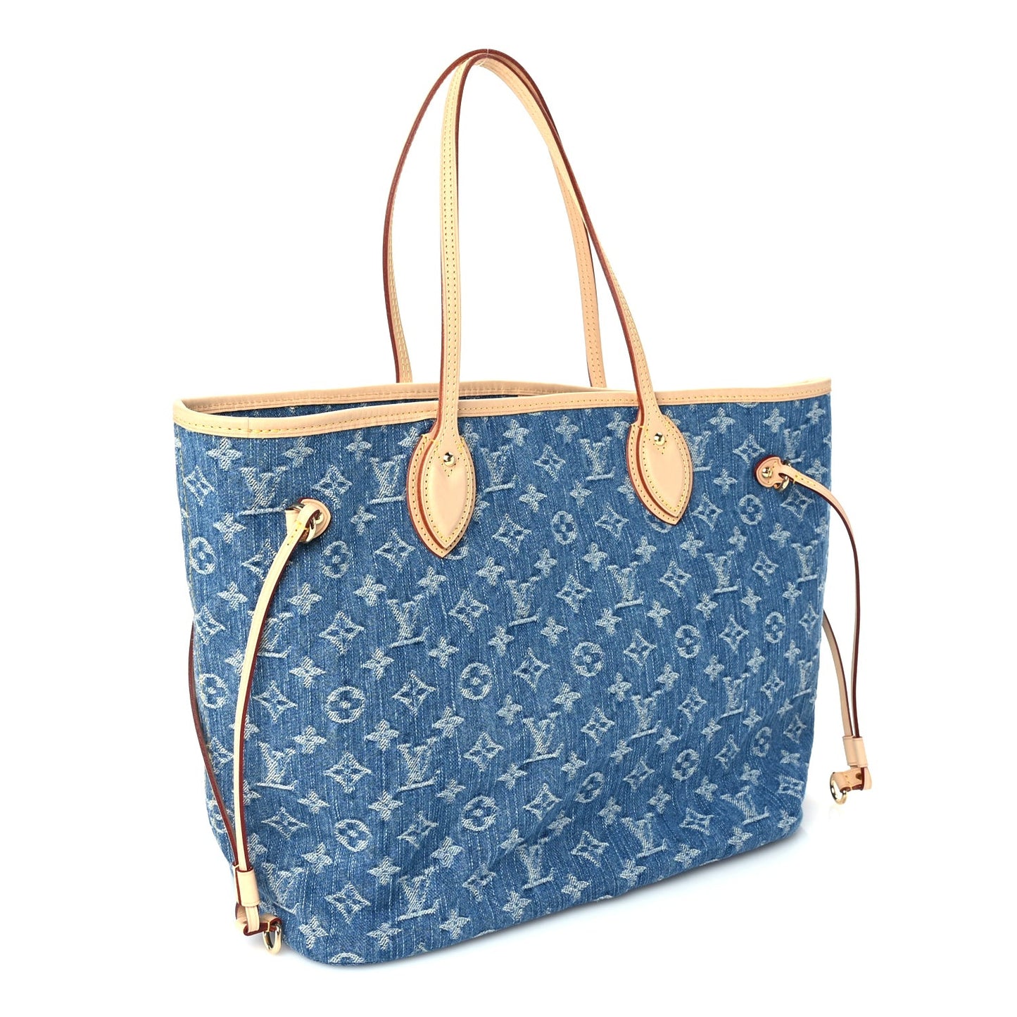 Monogram Denim Neo Neverfull MM Blue