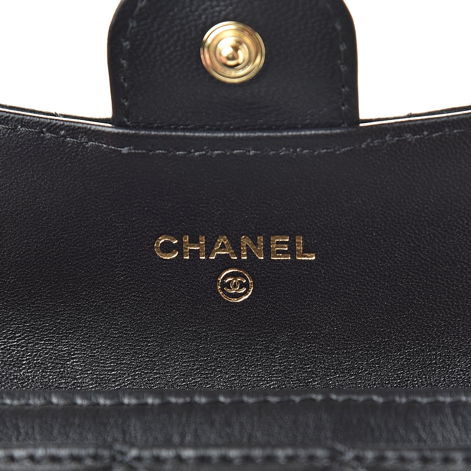 Chanel Lambskin Quilted Flap Card Holder Black 6 of 9