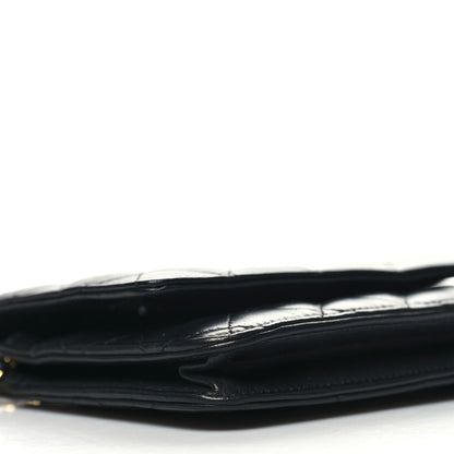 Chanel Lambskin Quilted Wallet On Chain WOC Black 10 of 13