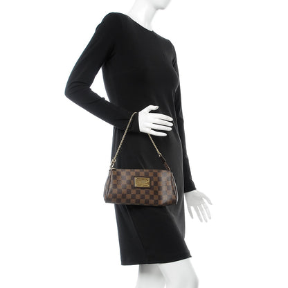Louis Vuitton Damier Ebene Eva Clutch 2 of 7