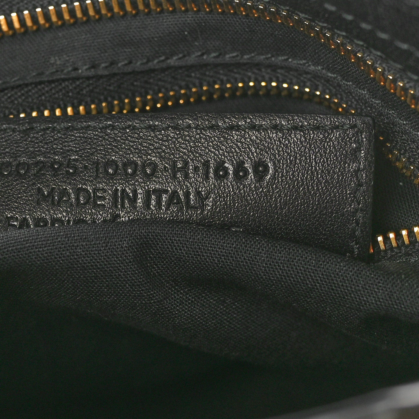 Chevre Gold Metallic Edge Hardware Mini City Black