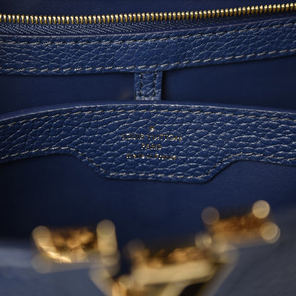 Louis Vuitton Taurillon Python Capucines PM Blue Marine 8 of 19