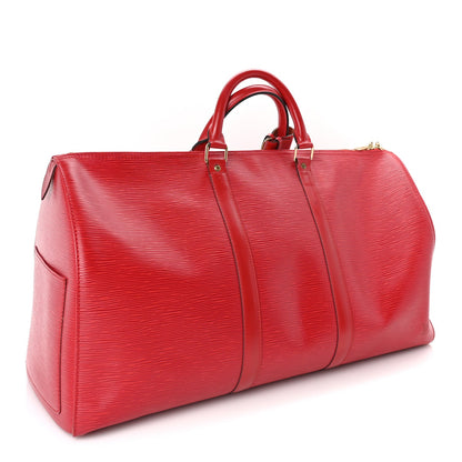 Louis Vuitton Epi Keepall 50 Castillan Red 2 of 8