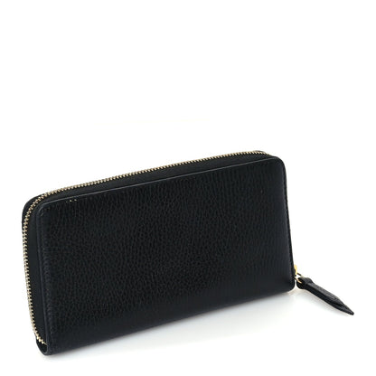 Gucci Dollar Calfskin GG Marmont Zip Around Wallet Black 3 of 6