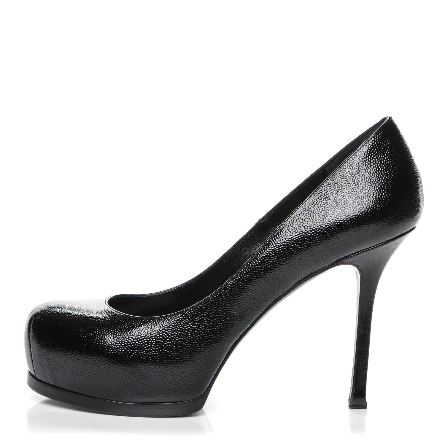 Saint Laurent Vernigolf Tribute Two 80 Platform Pumps 38 Black 1 of 7