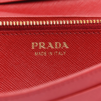 Prada Saffiano Metal Continental Flap Wallet Fuoco 7 of 12