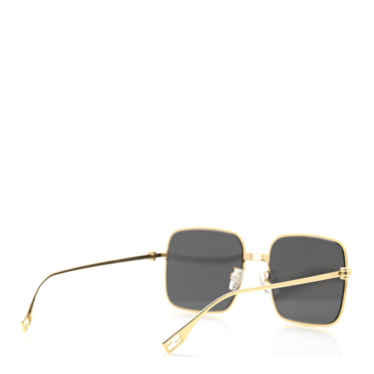 Metal FF Square Sunglasses FE40123U Gold
