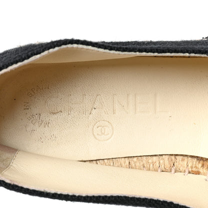 Chanel Linen CC Espadrilles 36 Black 8 of 9