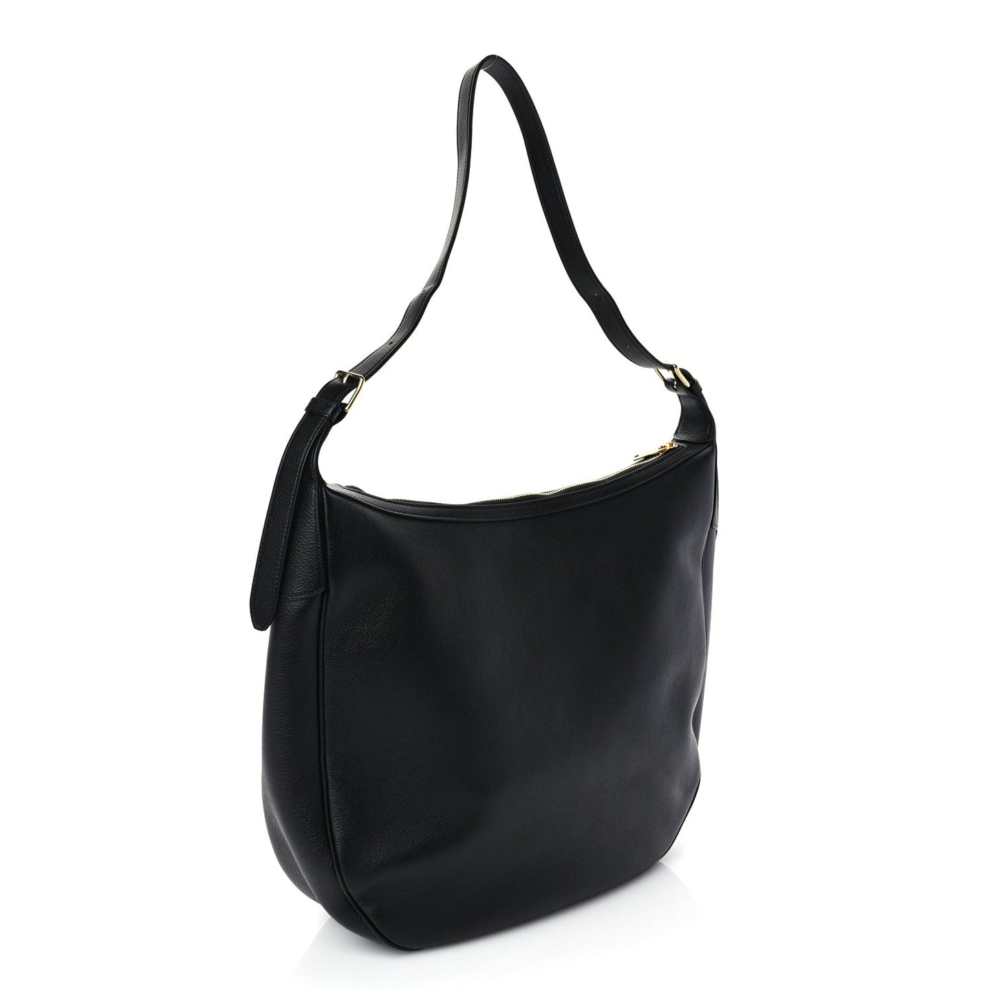 Supple Calfskin Cuir Triomphe Large Heloise Shoulder Bag Black