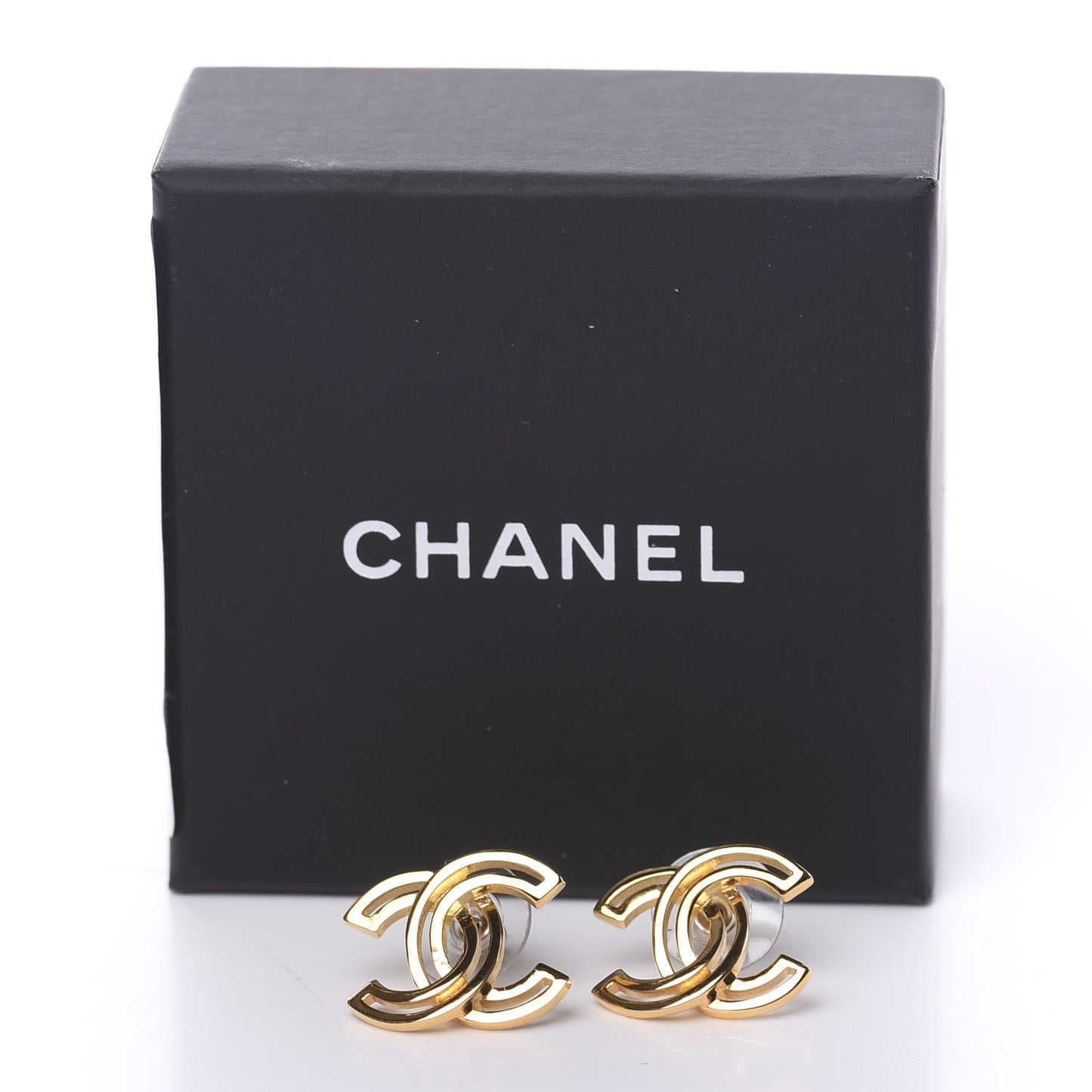 Metal Obazine CC Earrings Gold