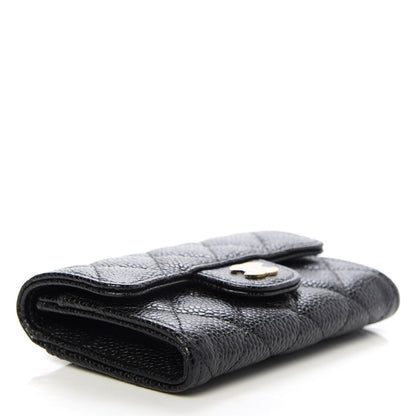 Chanel Caviar Quilted Flap Card Holder Wallet Black 4 of 9