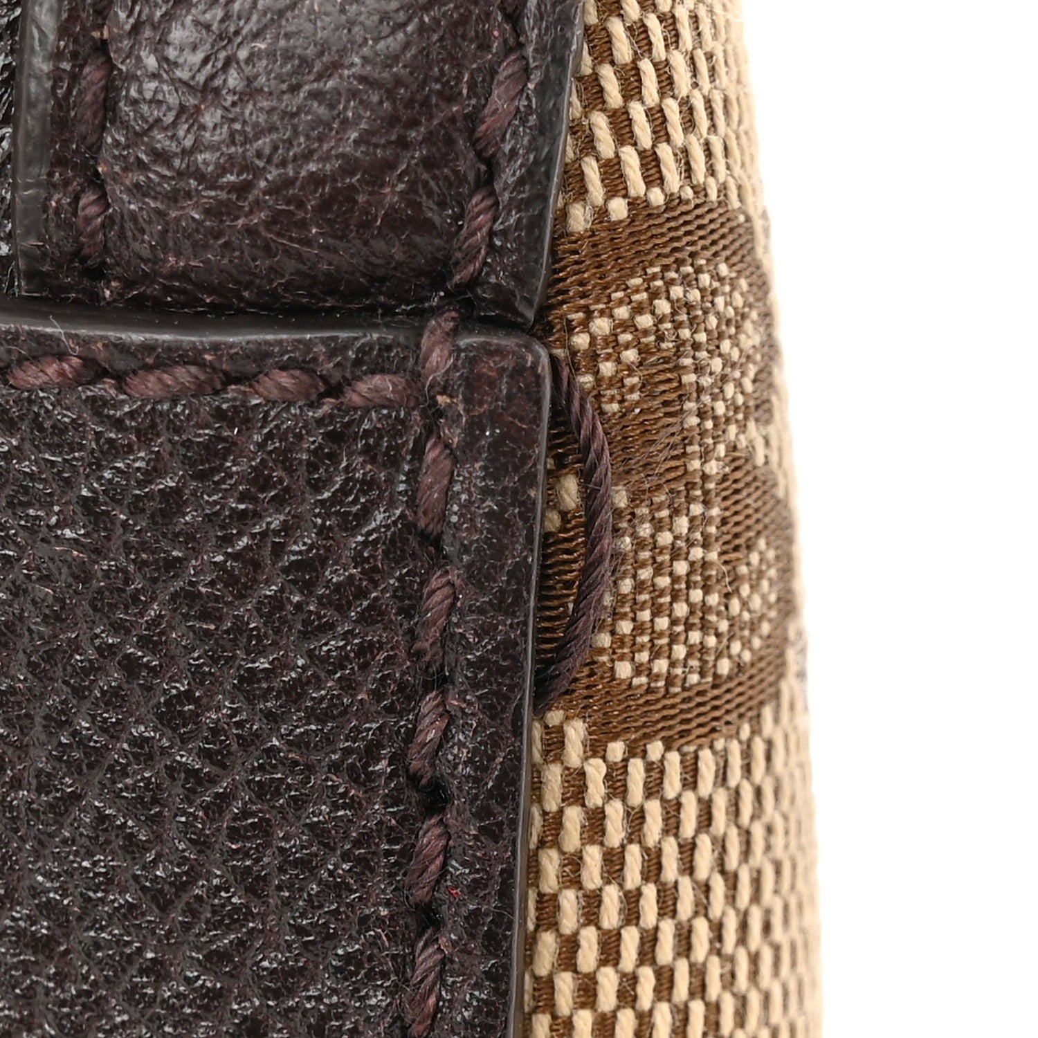 Gucci Monogram Vintage Web Medium Webby Bee Boston Dark Brown 12 of 12