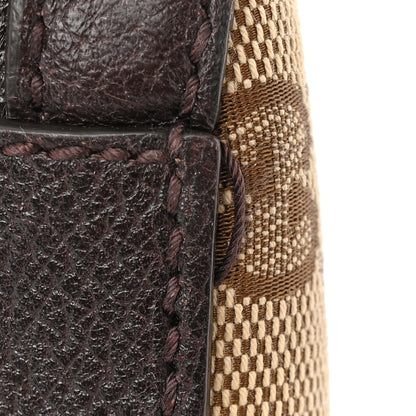 Gucci Monogram Vintage Web Medium Webby Bee Boston Dark Brown 12 of 12