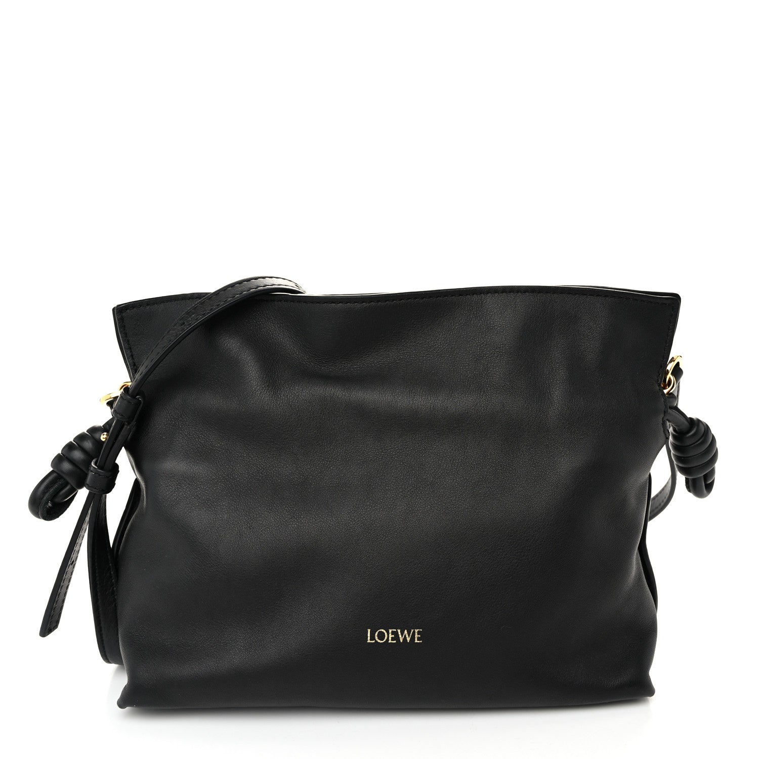 Loewe Calfskin Mini Flamenco Knot Clutch Black 1 of 9