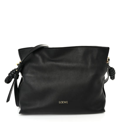 Loewe Calfskin Mini Flamenco Knot Clutch Black 1 of 9