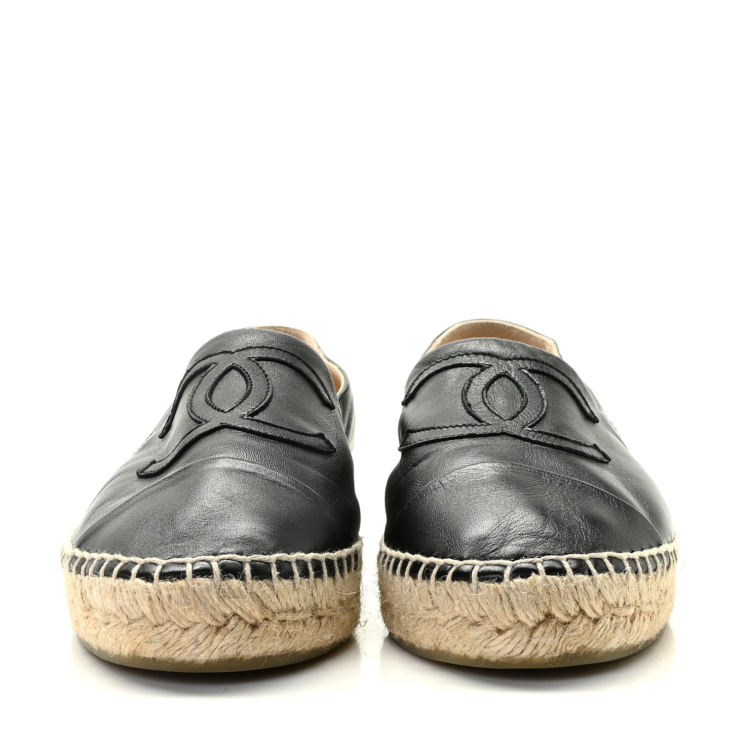 Lambskin CC Espadrilles 38 Black