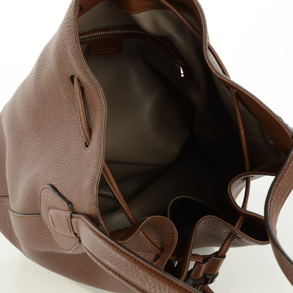 Gucci Calfskin Medium Lady Tassel Bucket Bag Nut Brown 5 of 7