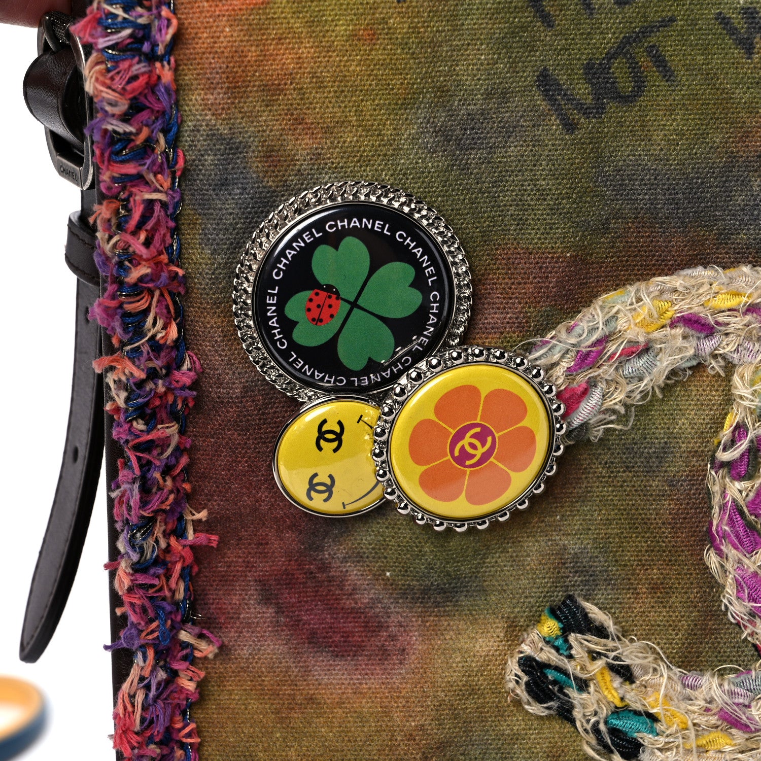 Chanel Washed Toile Graffiti On The Pavements Messenger Khaki Multicolor 12 of 15