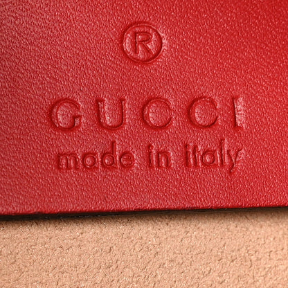 Gucci GG Supreme Monogram Kingsnake Heart Embroidered Mini Chain Shoulder Bag  Beige Hibiscus Red 6 of 9