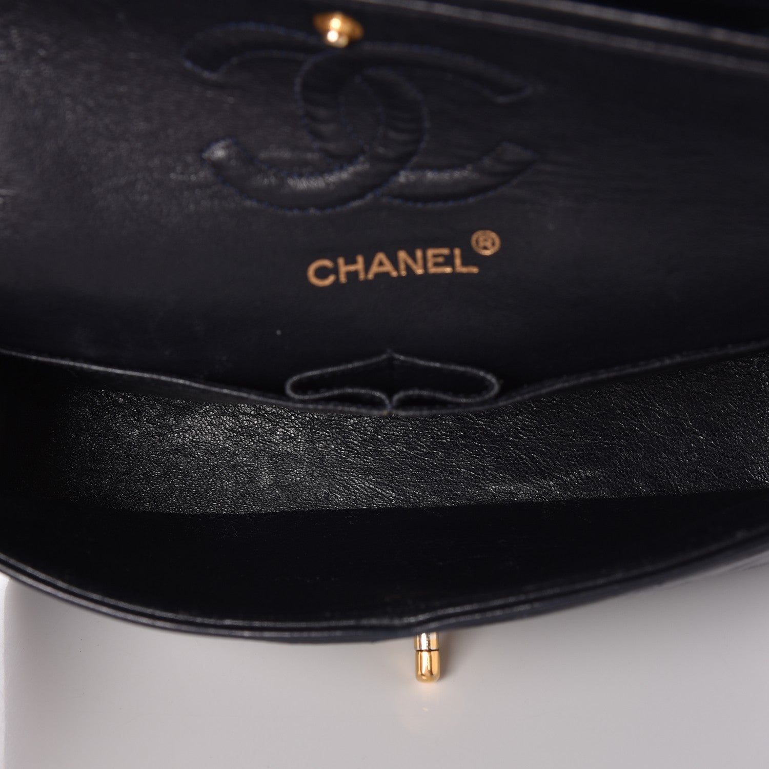 Chanel Lambskin Quilted Small Double Flap Navy 5 of 10