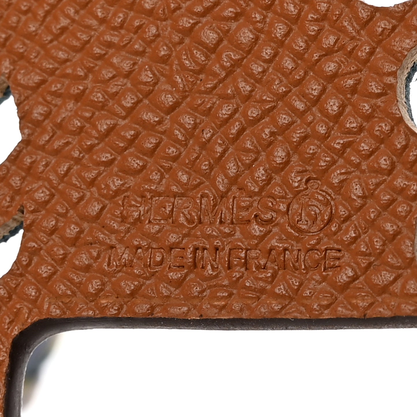 Epsom Togo Petit H Peacock Bag Charm Multicolor