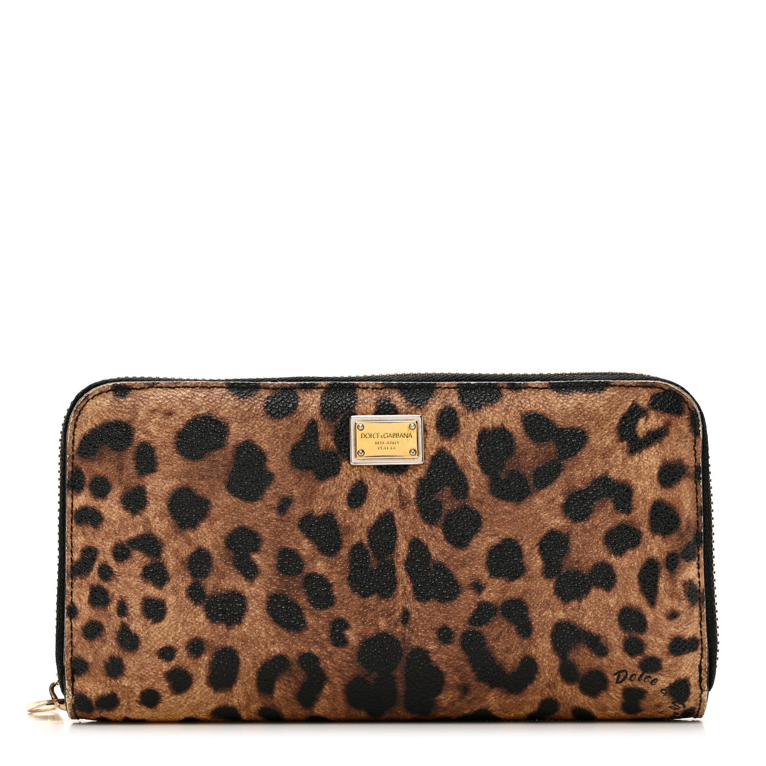 Dolce & Gabbana Dauphine Leopard Print Zip Around Wallet 1 of 9