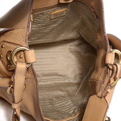 Prada Vitello Daino Side Pocket Hobo Sabbia 5 of 10