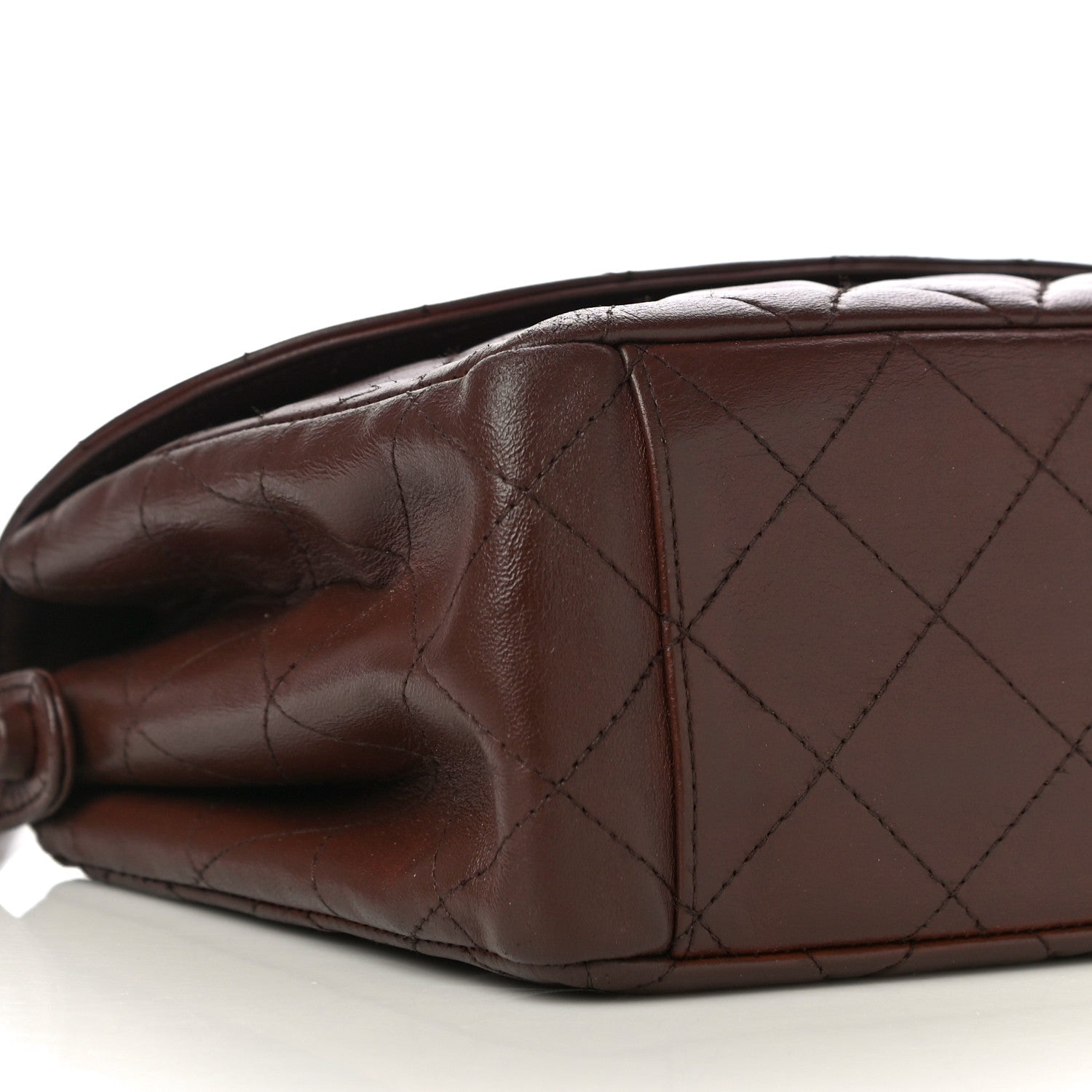 Chanel Lambskin Quilted Small Single Flap Brown 8 of 14