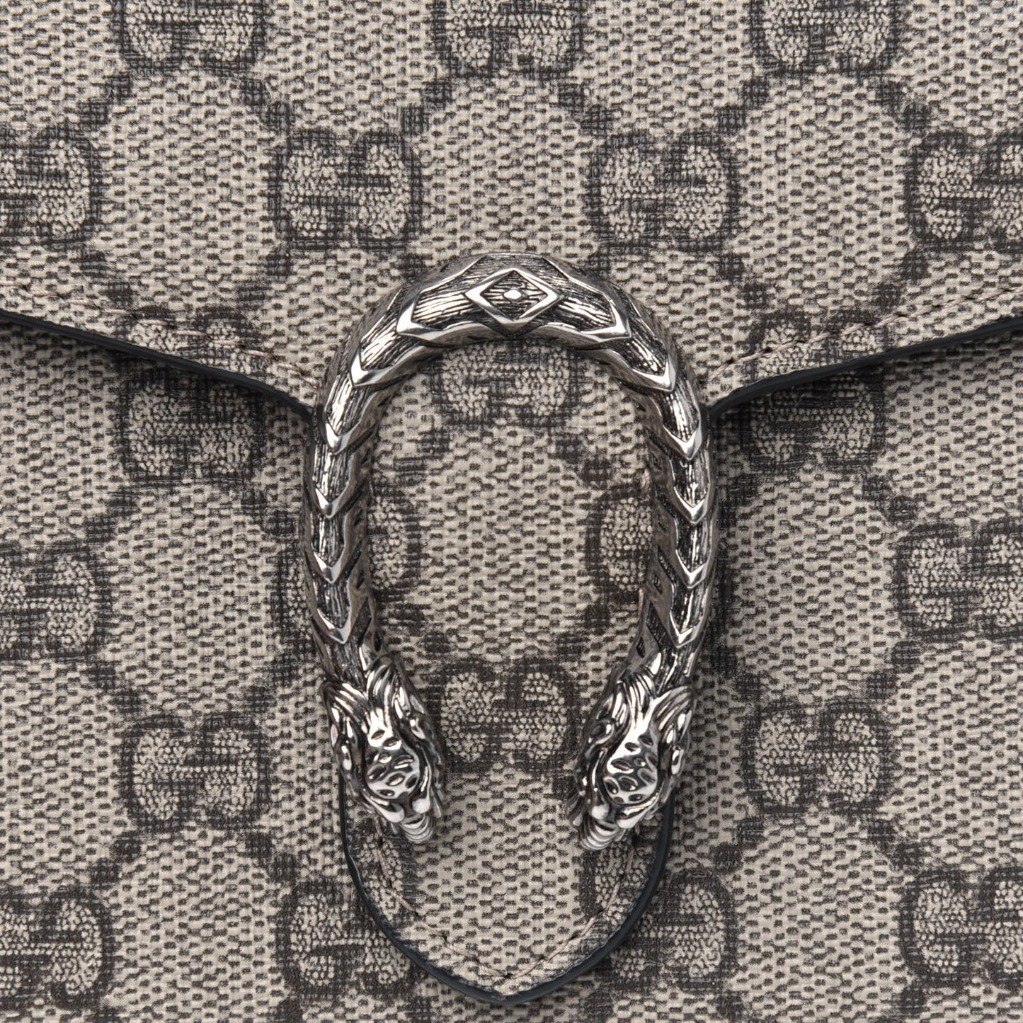 GG Supreme Monogram Mini Dionysus Chain Wallet Beige Black