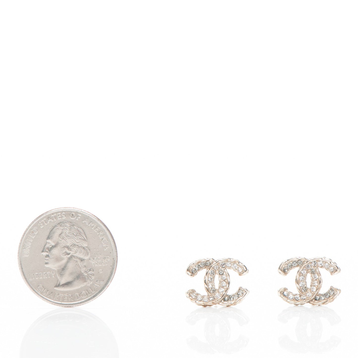 Crystal CC Earrings Gold