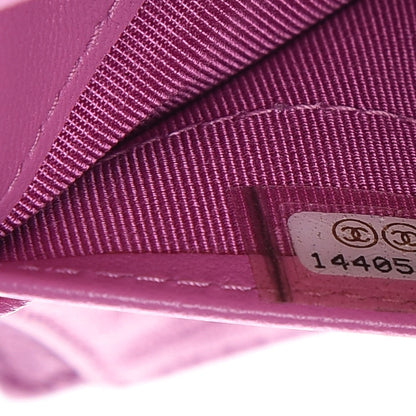 Chanel Lambskin Quilted Large Flap Wallet Violet 8 of 13