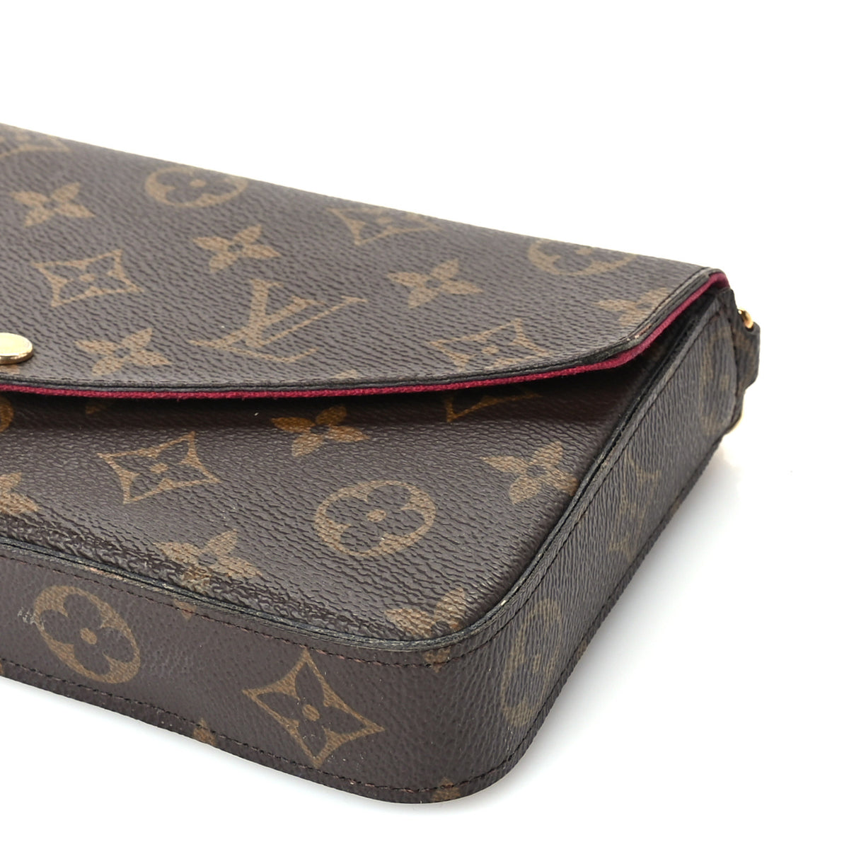 Louis Vuitton Monogram Pochette Felicie Chain Wallet Fuchsia 9 of 9