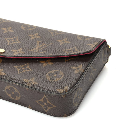 Louis Vuitton Monogram Pochette Felicie Chain Wallet Fuchsia 9 of 9