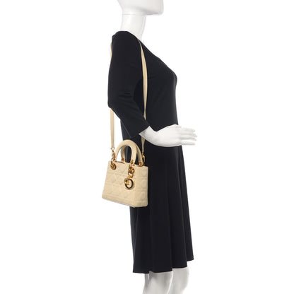 Christian Dior Lambskin Cannage Mini Lady Dior Light Beige 2 of 11