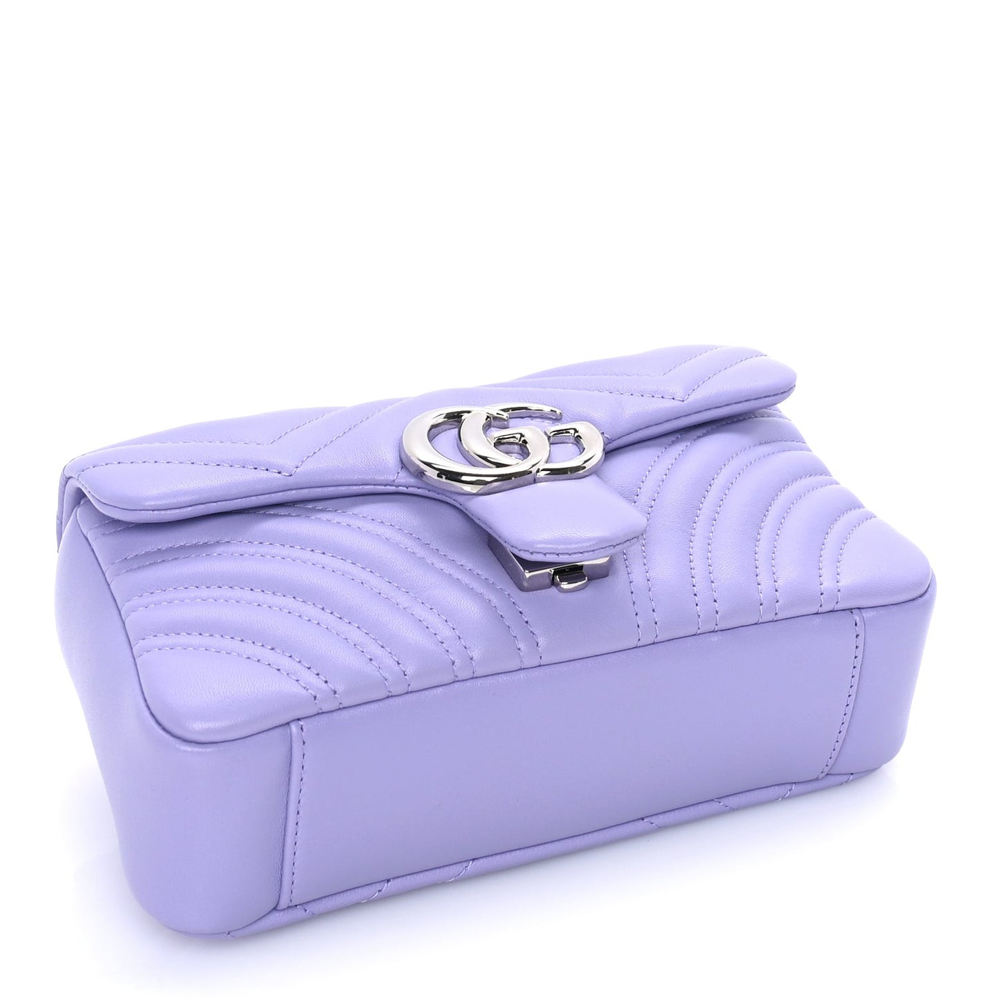 Calfskin Matelasse Small GG Marmont Shoulder Bag  Purple