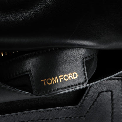Tom Ford Grained Calfskin Medium Jennifer Crossbody Bag Black 6 of 7