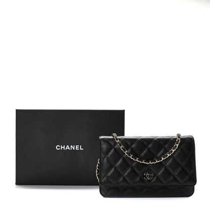 Chanel Caviar Quilted Wallet On Chain WOC Black 9 of 9