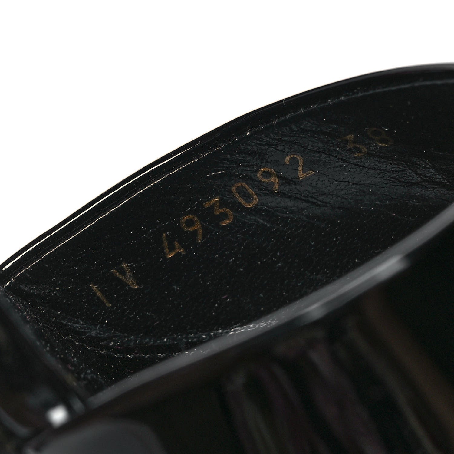 Saint Laurent Patent Tribute Elastic Ankle Strap Platform Sandals 38 Black Red 8 of 9