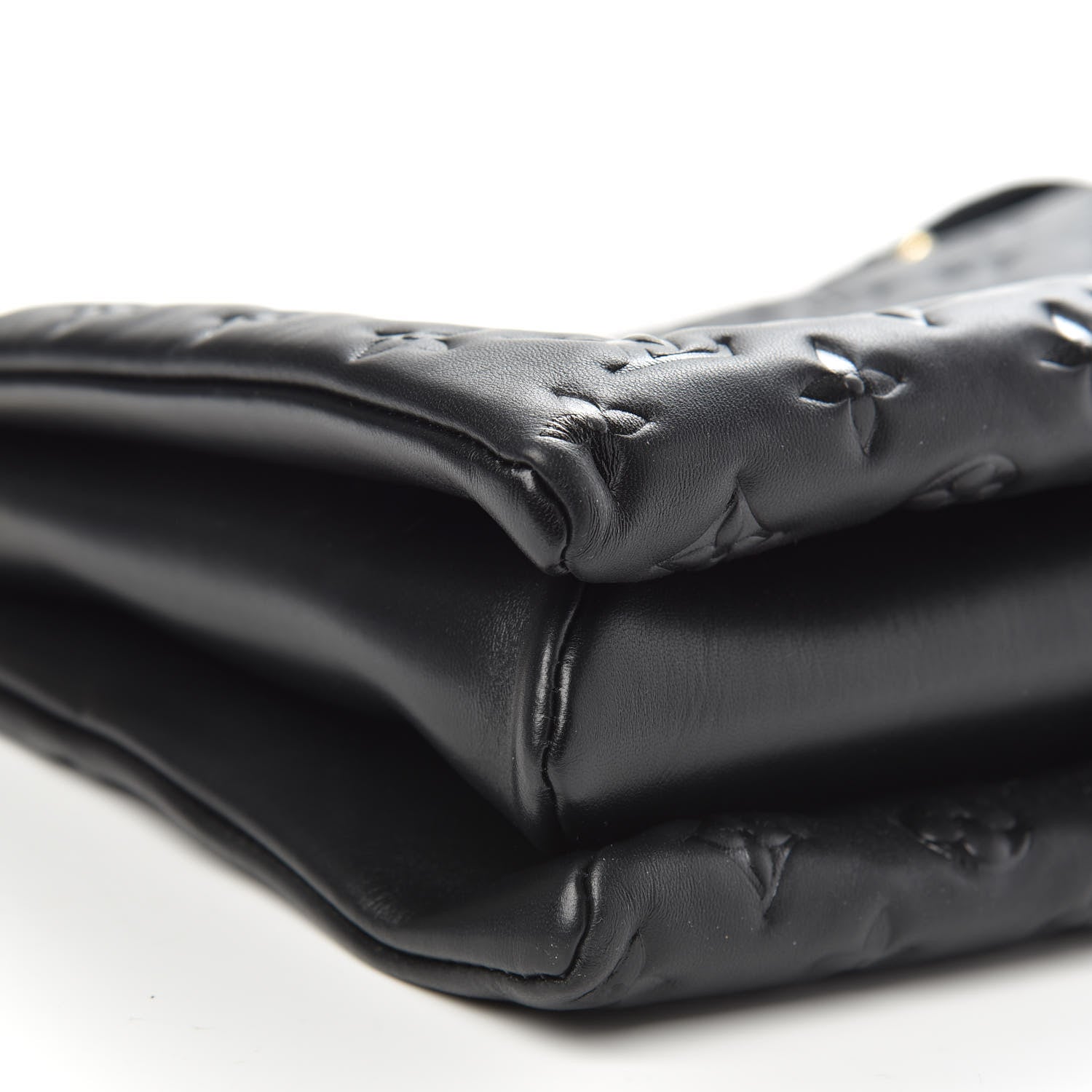 Louis Vuitton Lambskin Embossed Monogram Coussin MM Black 9 of 11