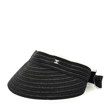 Chanel Abaca Cotton Ribbon Visor S Black 1 of 7