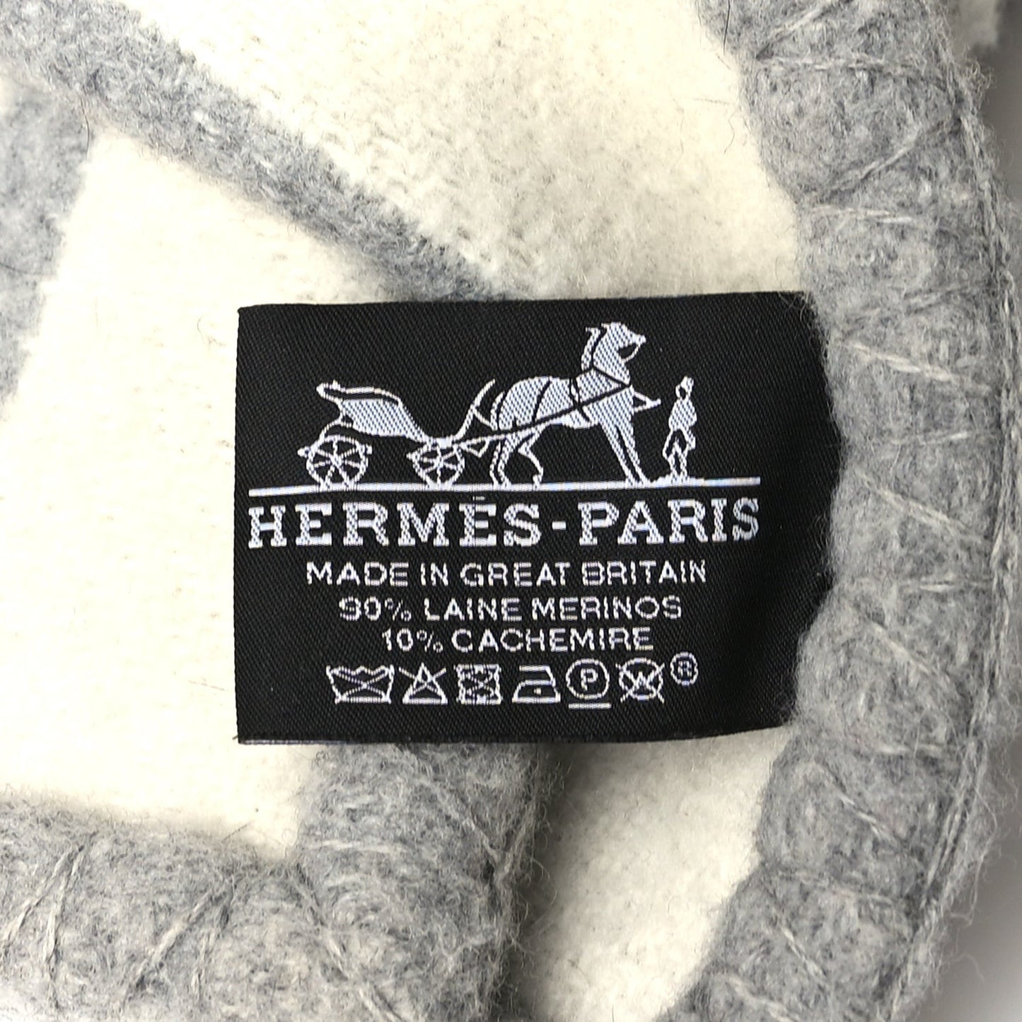Wool Cashmere Avalon III Blanket Ecru Gris Clair