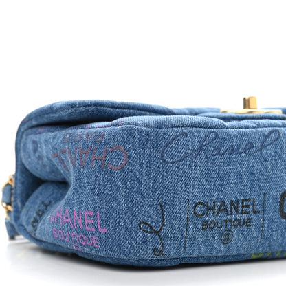 Chanel Denim Quilted Mini Denim Mood Rectangular Flap Blue Multicolor 9 of 9